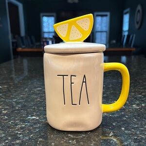 🌟 HOST PICK 🌟 NWOT Rae Dun Lemon Tea Mug with Lemon Slice Topper Lid